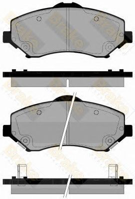 BRAKE ENGINEERING pa1837 -  Комплект тормозных колодок, дисковый тормоз